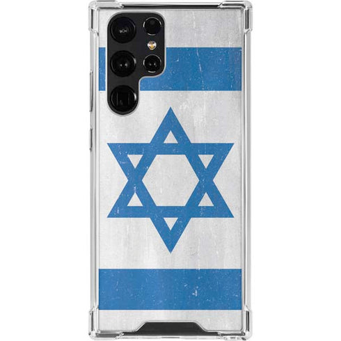 Israel Flag Distressed Galaxy S23 Ultra Clear Case